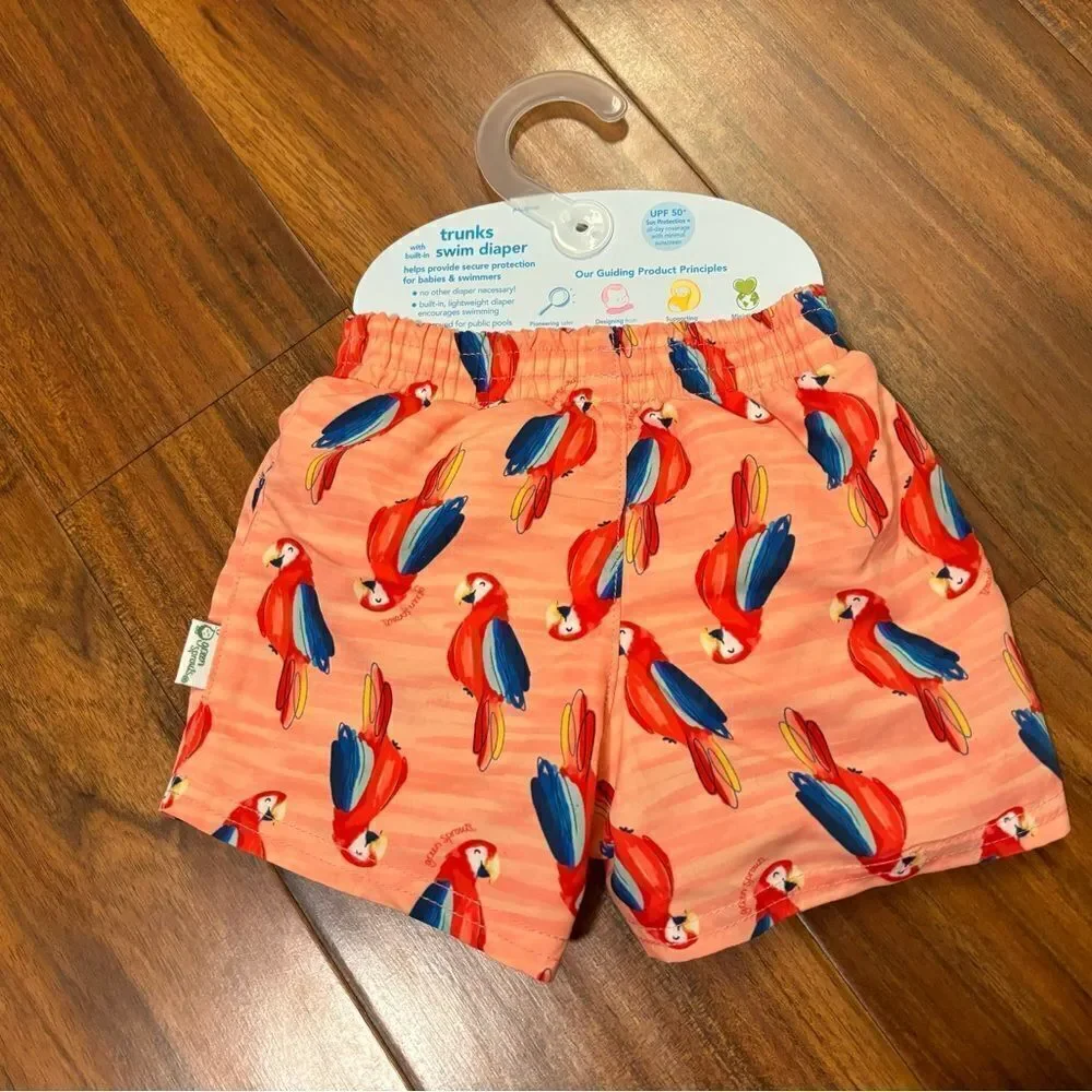 iPlay by Green Sprouts Swim Trunks with built in swim diaper NWT